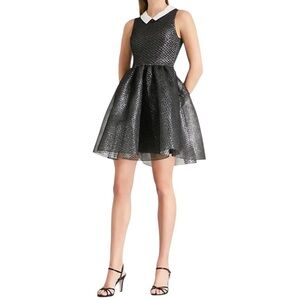 Maje Black and White Mini Dress